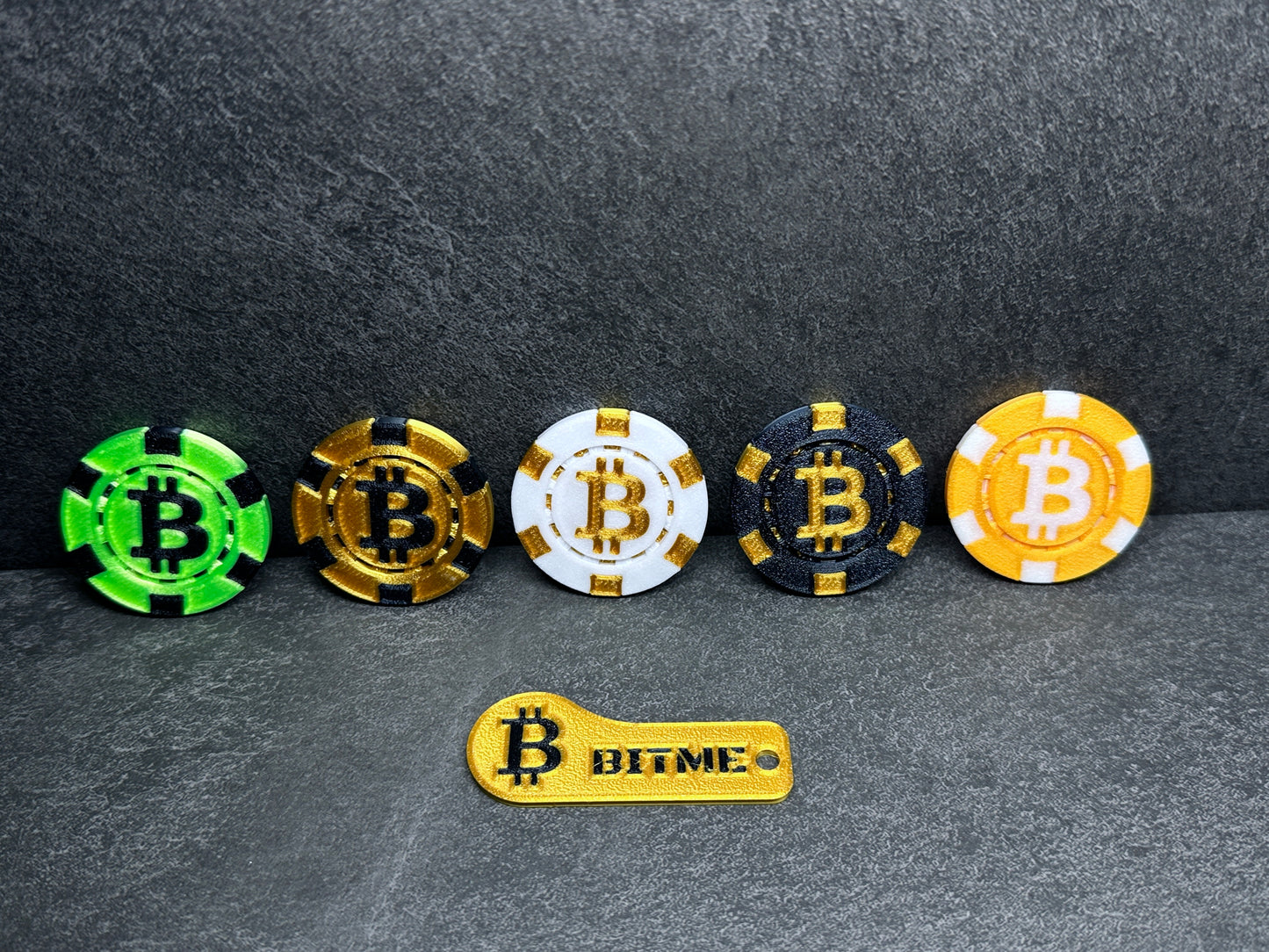 Bitcoin Poker Chips Grün 5 Stück