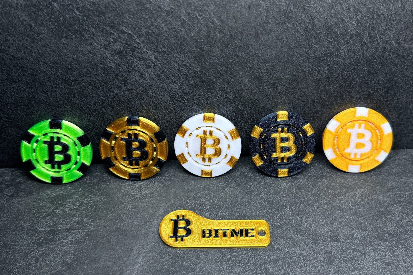 Bitcoin Poker Chips Weiß 5 Stück