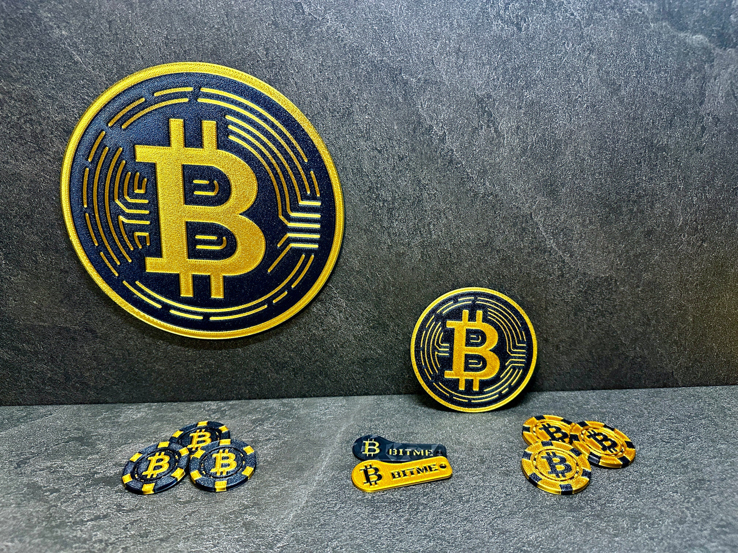 Bitcoin Poker Chips Schwarz 5 Stück