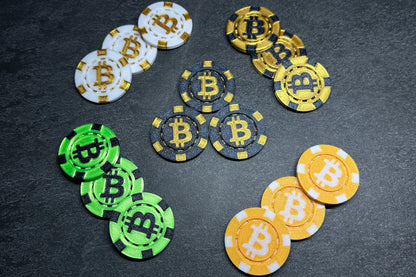 Bitcoin Poker Chips Schwarz 5 Stück