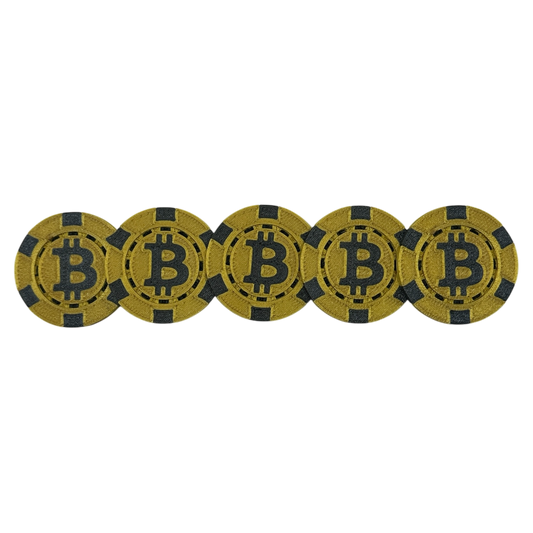 Bitcoin Poker Chips Gold 5 Stück