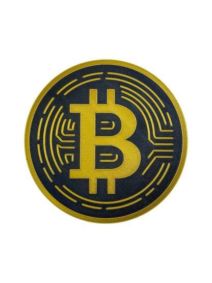 Bitcoin Wandbild Schwarz 180mm