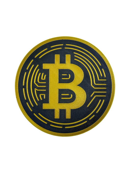 Bitcoin Wandbild Schwarz 180mm