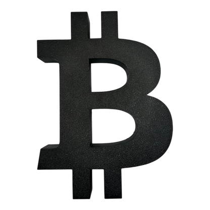 Bitcoin Skulptur Schwarz 175x130x30 mm