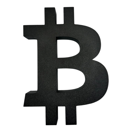 Bitcoin Skulptur Schwarz 175x130x30 mm