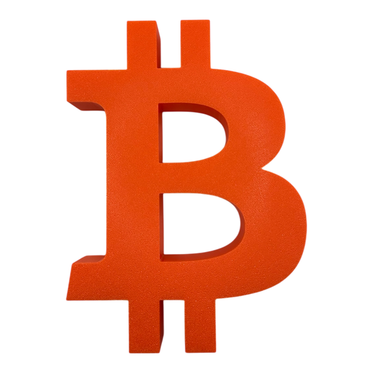 Bitcoin Skulptur Orange 175x130x30 mm