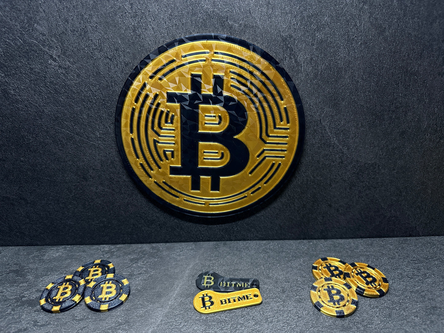 Bitcoin Wandbild Gold 180mm