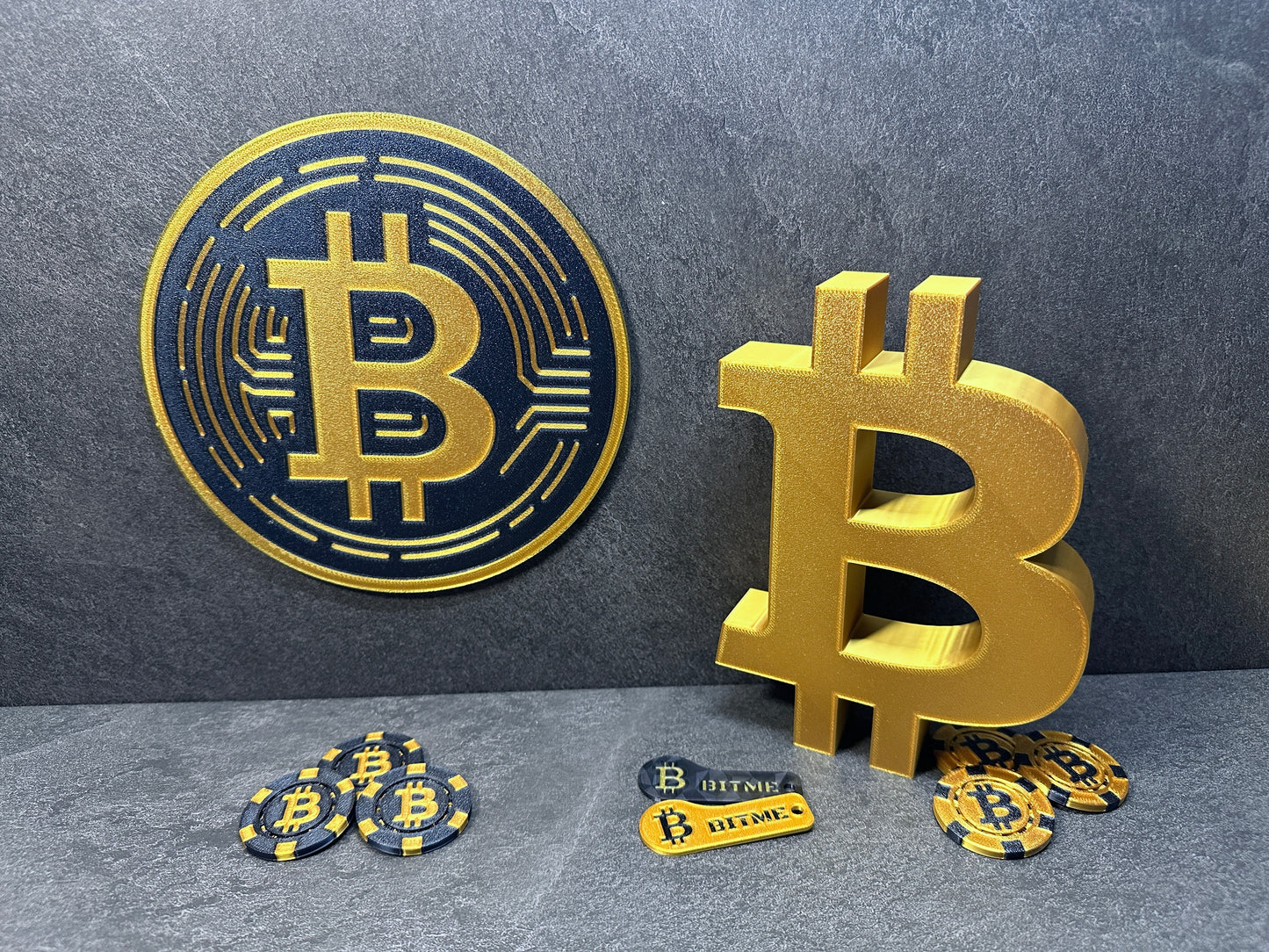 Bitcoin Wandbild Schwarz 180mm