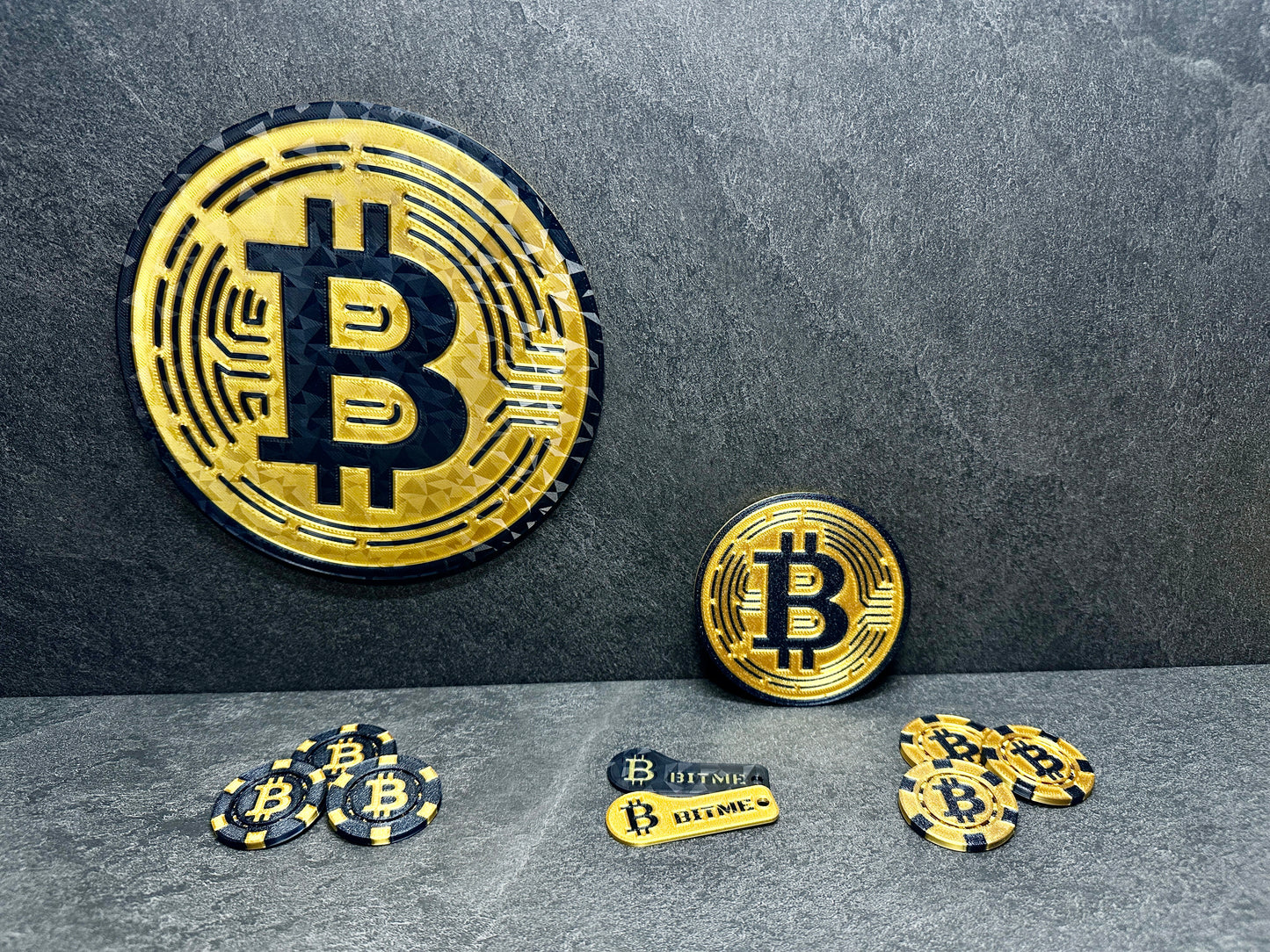 Bitcoin Wandbild Gold 180mm