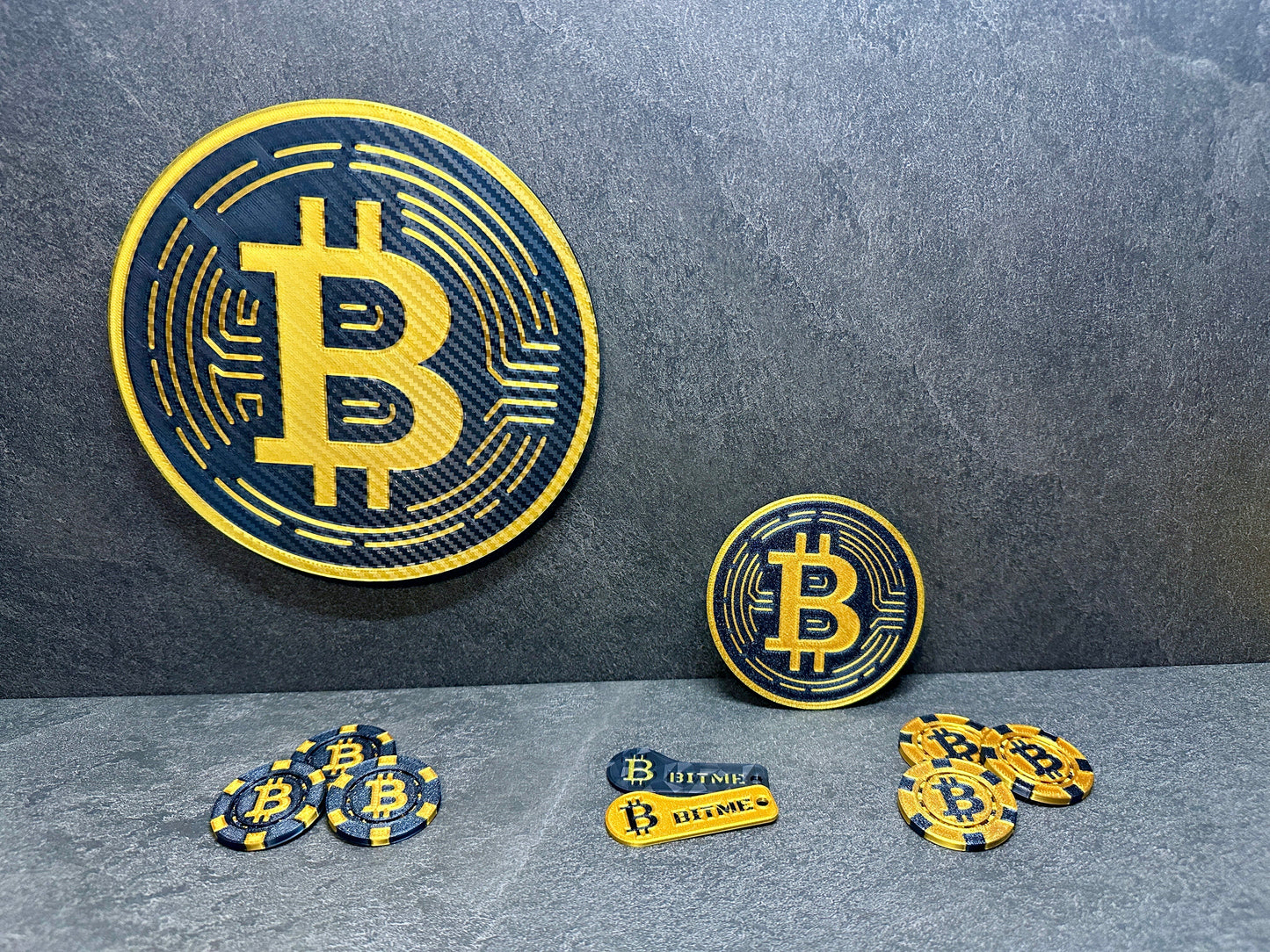 Bitcoin Wandbild Schwarz 180mm