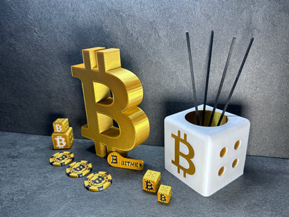 Bitcoin Skulptur Gold 175x130x30 mm