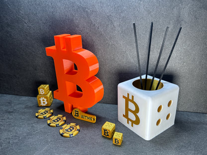 Bitcoin Skulptur Orange 175x130x30 mm