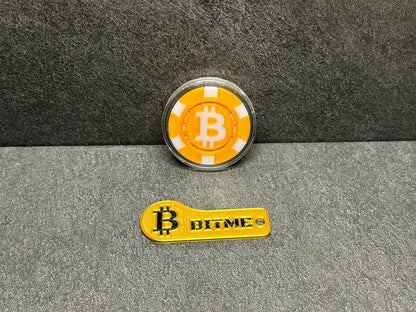 Bitcoin Poker Chips Gold / Schwarz 1 Stück Sammlermünze BiTME Solutions