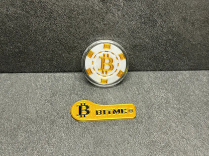 Bitcoin Poker Chips Gold / Schwarz 1 Stück Sammlermünze BiTME Solutions